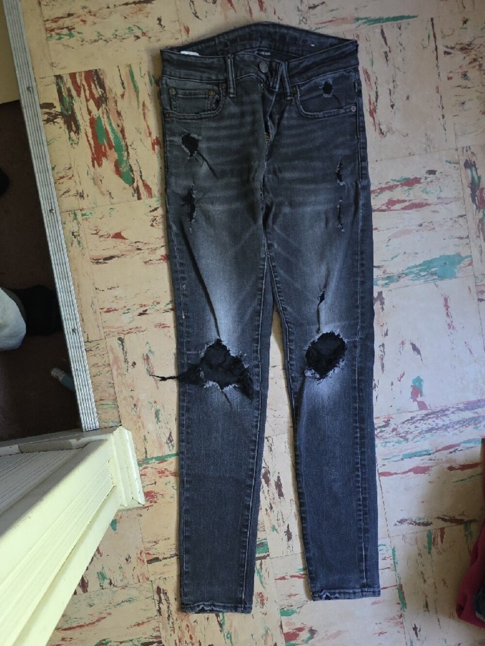 American Eagle Men's Black Jeans - Classic Stretch Denim